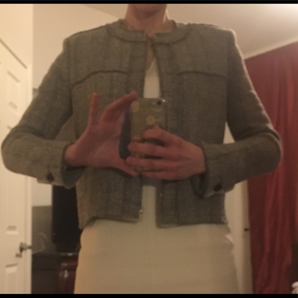 Grey and white jacket with silver hardware.  NWT - Picture 3 of 7